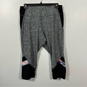 RBX Gray and Black Leggings with Pink Accents